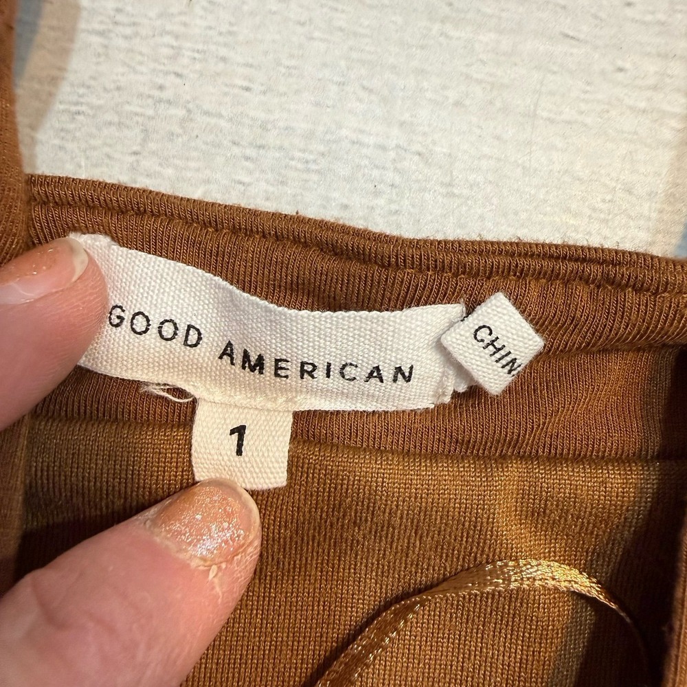Good American 90s Tank Dress in Rust size 1 small - Picture 8 of 12